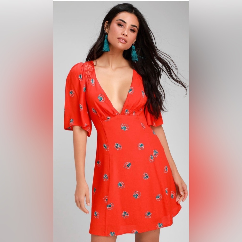 Free People Mockingbird Floral Mini Dress